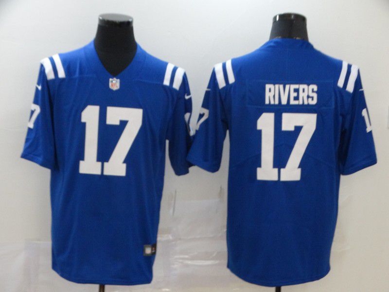 Men Indianapolis Colts #17 Rivers Blue New Nike Limited Vapor Untouchable NFL Jerseys